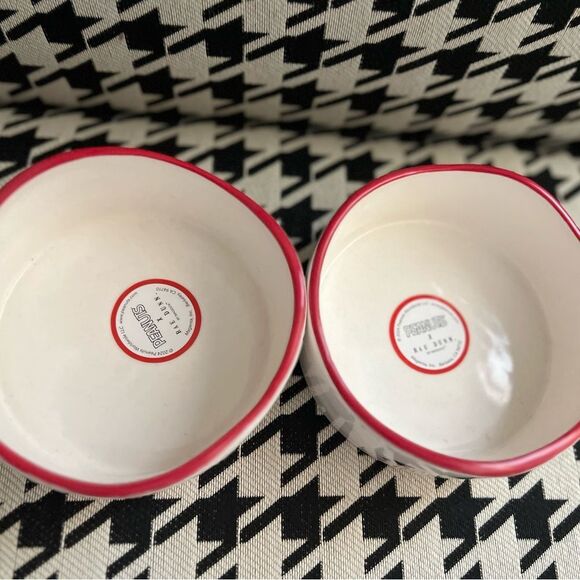 Peanuts x Rae Dunn Paw La La Pet Bowls- Set of 2 - Picture 2 of 8
